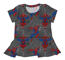 Load image into Gallery viewer, Spectacular Spidey Ladies' Peplum Top