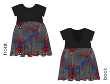 Load image into Gallery viewer, Spectacular Spidey Low Back Dress