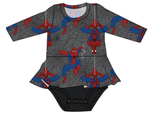Load image into Gallery viewer, Spectacular Spidey Peplum Top