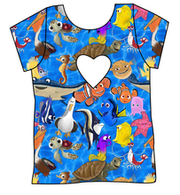 Load image into Gallery viewer, Nemo and Friends Cambria Heart Back Tee