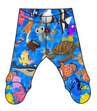 Load image into Gallery viewer, Nemo and Friends Newborn Footed Pants