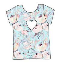 Load image into Gallery viewer, Icy Floral Cambria Heart Back Tee