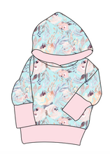 Load image into Gallery viewer, Icy Floral Grow With Me Hoodie (or Crewneck)