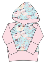 Load image into Gallery viewer, Icy Floral Grow With Me Hoodie (or Crewneck)