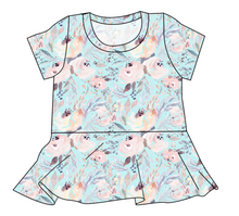 Load image into Gallery viewer, Icy Floral Peplum Top