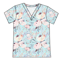 Load image into Gallery viewer, Icy Floral Ladies' Slouchy V-Neck Tee