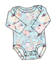 Load image into Gallery viewer, Icy Floral Lap Neck Bodysuit