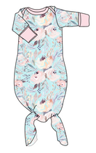 Load image into Gallery viewer, Icy Floral Newborn Knotted Gown