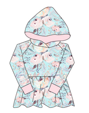 Load image into Gallery viewer, Icy Floral Peplum Hoodie (or Crewneck)