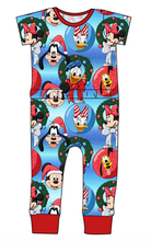 Load image into Gallery viewer, Mouse Friends Holiday Bennett Pants and Shorts Length T-Shirt Romper