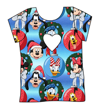 Load image into Gallery viewer, Mouse Friends Holiday Cambria Heart Back Tee