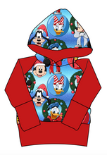 Load image into Gallery viewer, Mouse Friends Holiday Grow With Me Hoodie (or Crewneck)
