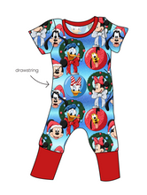 Load image into Gallery viewer, Mouse Friends Holiday Grow With Me Pants And Shorts Romper