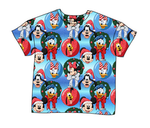 Load image into Gallery viewer, Mouse Friends Holiday Ladies' Oversized Tee