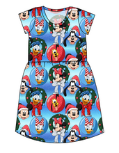 Load image into Gallery viewer, Mouse Friends Holiday Ladies' Play Dress