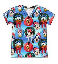 Load image into Gallery viewer, Mouse Friends Holiday Ladies' Slouchy V-Neck Tee