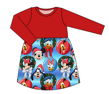 Load image into Gallery viewer, Mouse Friends Holiday Play Dress