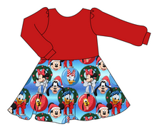 Load image into Gallery viewer, Mouse Friends Holiday Prairie Dress
