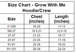 Linens Grow With Me Hoodie (or Crewneck)