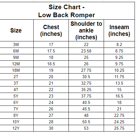 Rep Pre-Order Low Back Romper and Bubble Romper