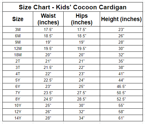 Rep Pre-Order Kids Cocoon Cardigan