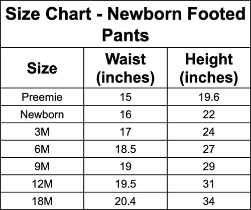 Rep Pre-Order Newborn Footed Pants